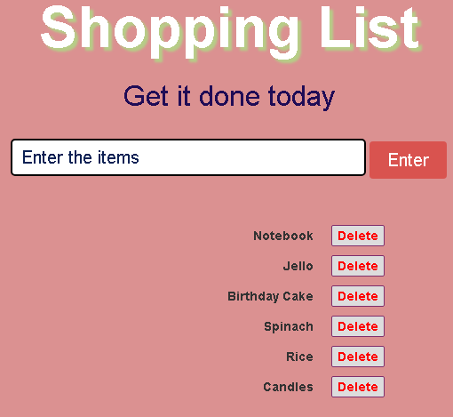 shoppinglist